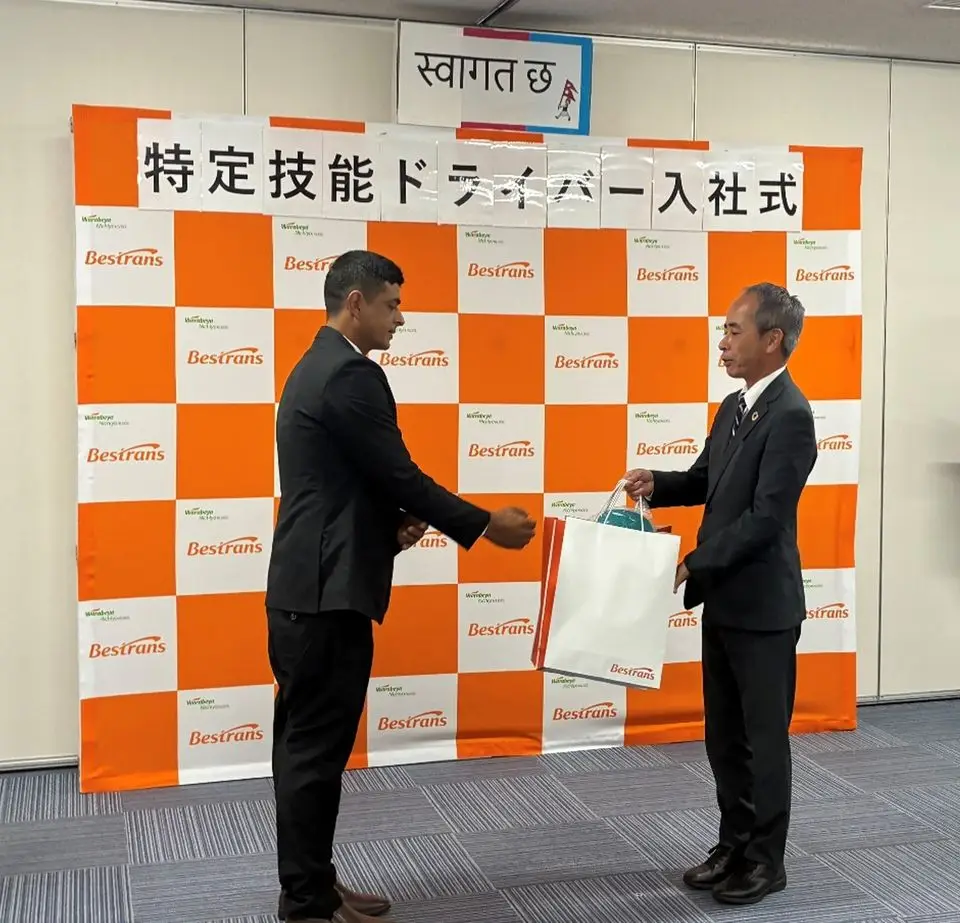 特定ドライバ―入社式を執り行いました。